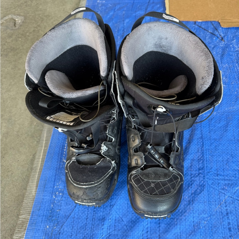 Salomon Black and Gray Snowboard Boots
